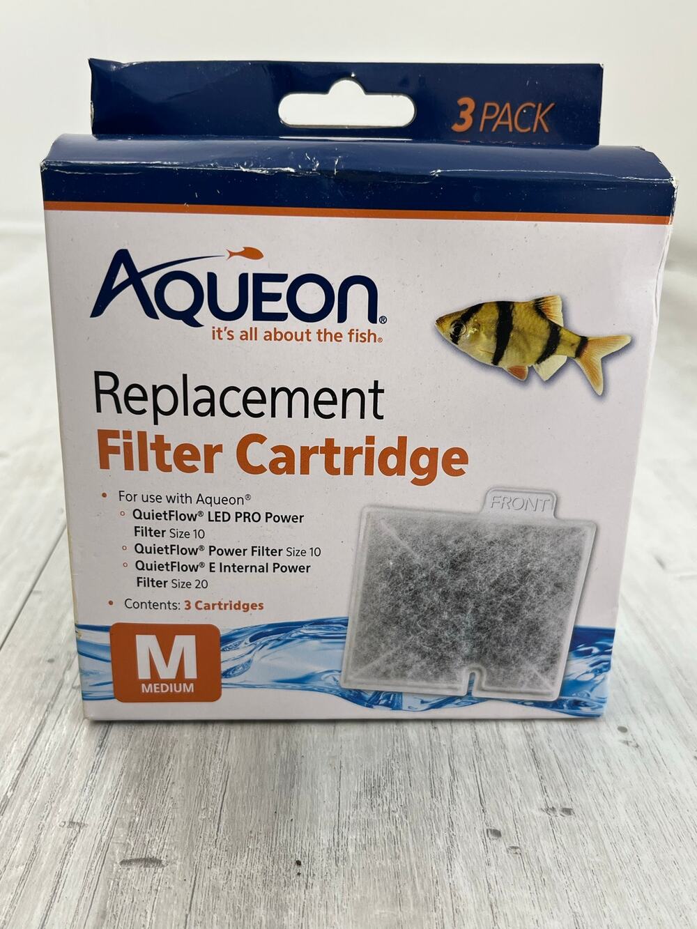 Aqueon Replacement Filter Cartridges for Aquarium Fish Tank Medium 3 Count